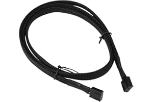 SG Store PC Fans Watercool 4-Pin PWM Male to Male Extension Cable 90cm for Water Cooling and Chassis Fans