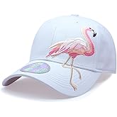 tilgomedal Men Womens Baseball Cap Fashion Flamingos Animal Farm Park Embroidery Dad Hat Adjustable White