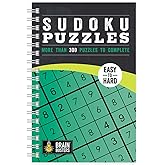 Sudoku: Over 200 Puzzles &amp; Solutions, Easy to Hard Puzzles for Adults, Spiral-Bound (Brain Busters)