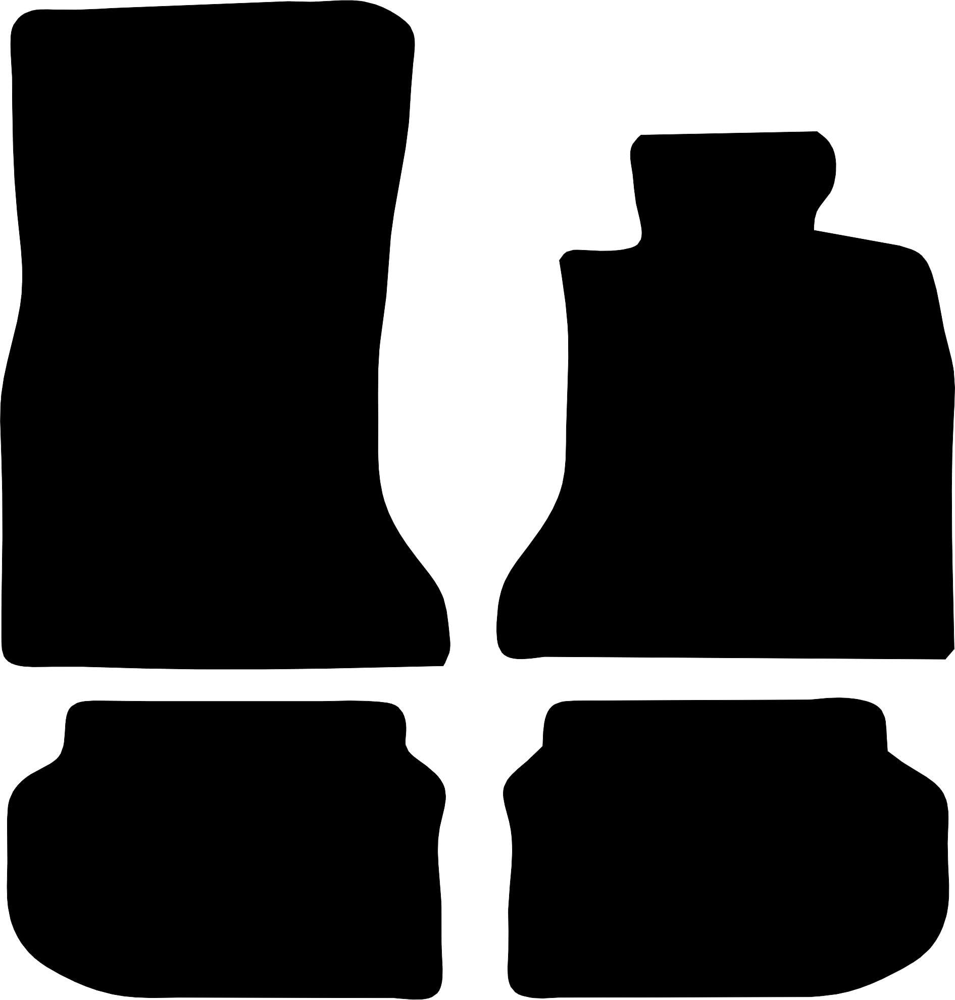 Premier Products Fully Tailored Black Rubber Car Mats to fit: 5 Series F10 F11 2010-2017