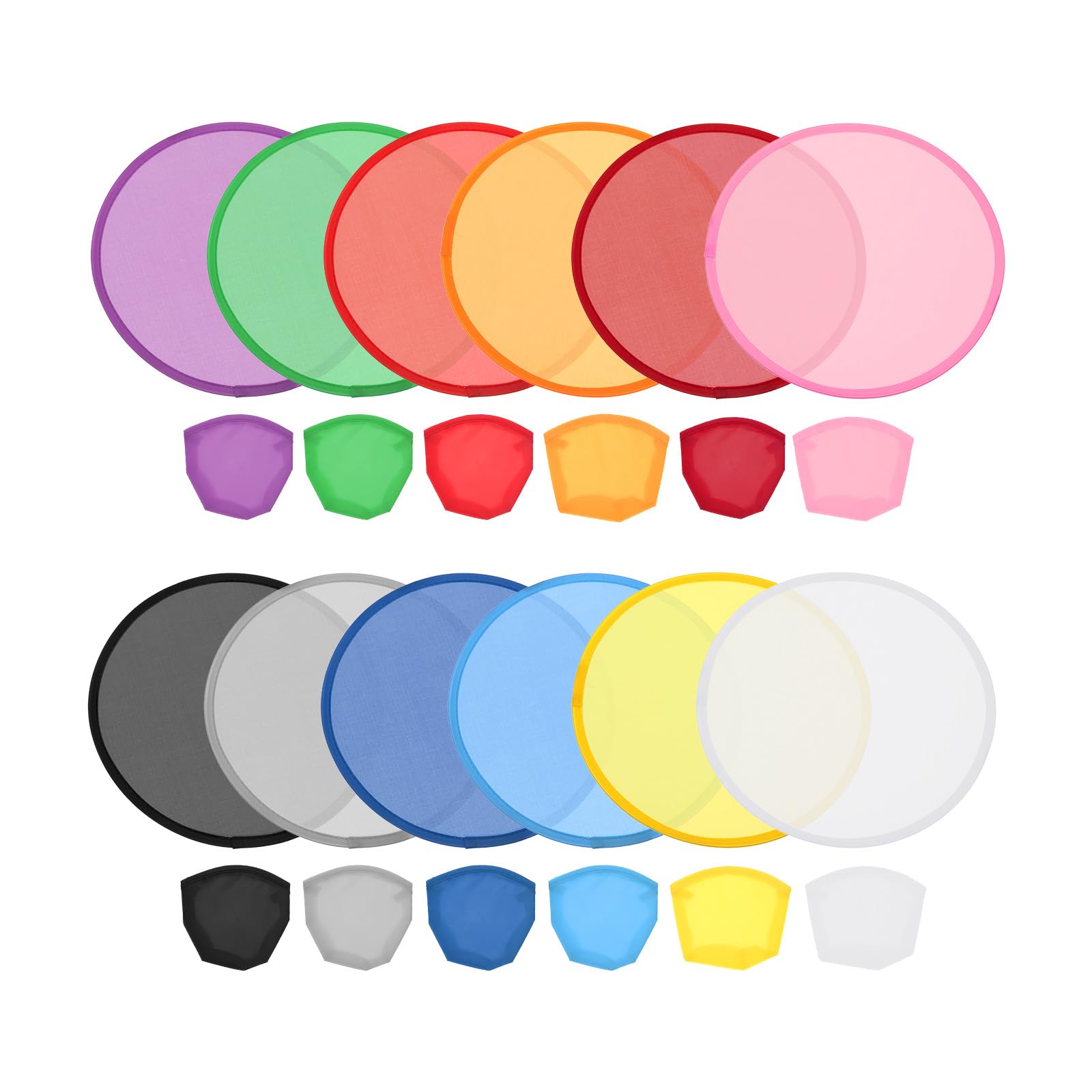 PATIKIL 10 Inch Foldable Flying Disc, 36 Pack Folding Pocket Colorful Flying Disc Bulk Set for Beach Lawn Park Camping Game, 12 Colors