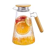 Glass Pitcher, 60 oz 1.8 Liter Glass Water Pitcher