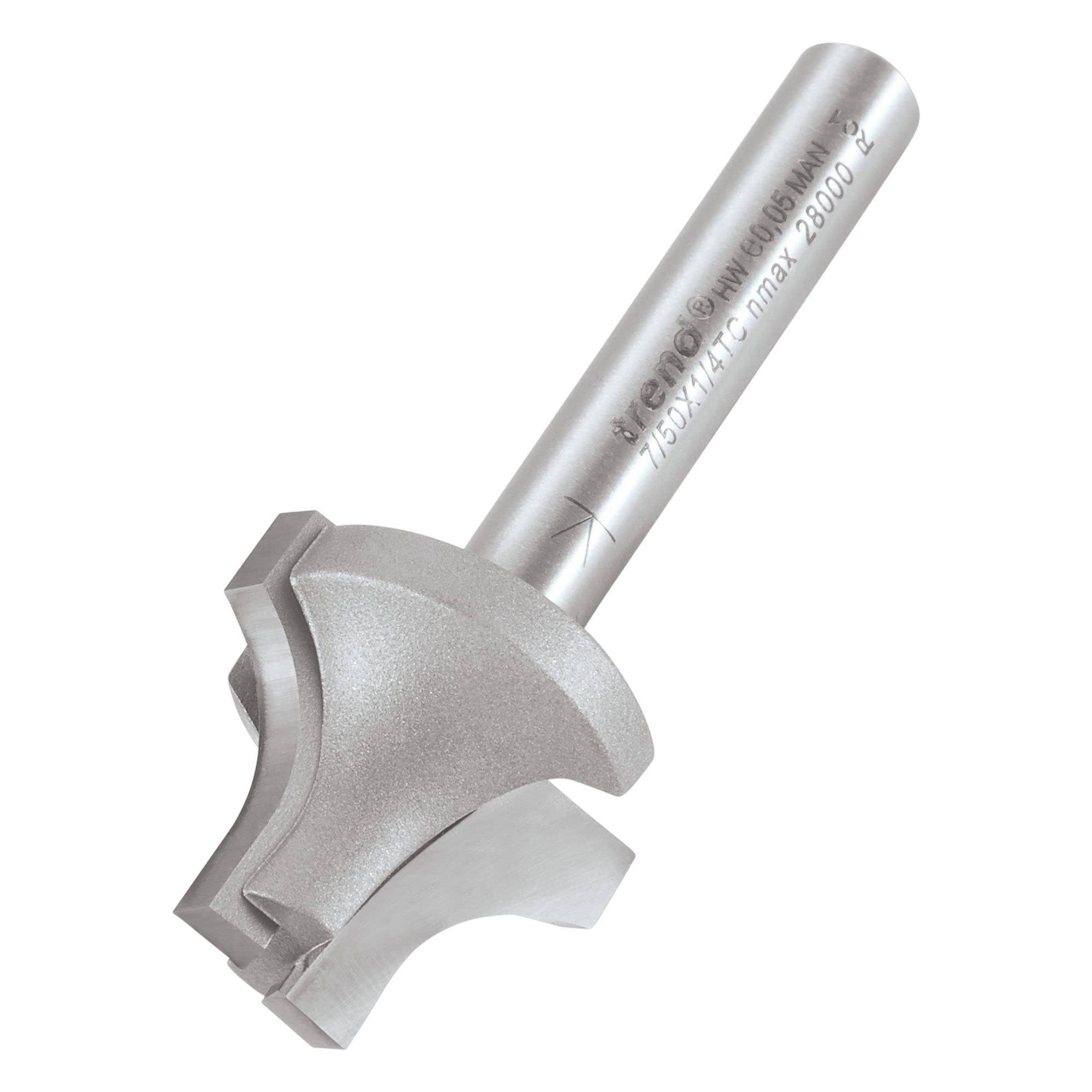 Trend Professional Sash Bar Ovolo Joint Router Cutter, 1/4 Inch Shank, 22mm Cut Diameter & 18mm Cut Length, 10mm Radius, Tungsten Carbide Tipped, 7/50X1/4TC