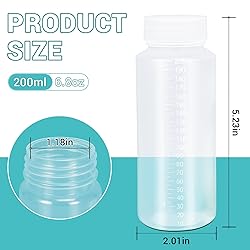 UMETASS 6.8oz/200ml Squeeze Bottles Wide Mouth
