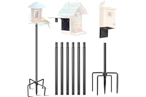 LOPANNY Bird Feeder Pole for Outdoor, 1 Pack 109 Inch Bird House Pole for Outside Heavy Duty, Adjustable Feeder Stand for Smart Wild Birds Watching