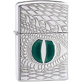 Zippo Armor Dragon's Eye Pocket Lighter, High Polish Chrome