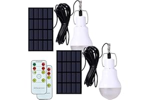 FLRONGSUN Solar Light Bulb Portable 350LM Solar Powered Camping Light Led Lantern Outdoor for Lamp Light Hiking Fishing Tent Indoor Shed Chicken Coop Hurricane Emergency with USB Chargeable