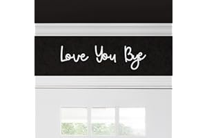Dripykiaa LOVE YOU BYE Wood Sign Home Decor Boho Decor 21.6” Wood Grain Wall Decor Express Love and Warm for Your Family Lovers Wall Art Gift Hallway Entryway Door For Home - White