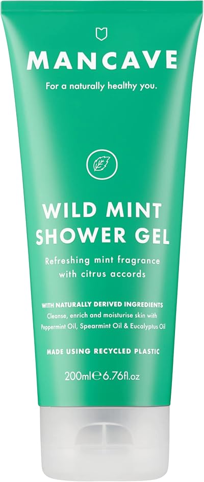 ManCave Wild Mint Shower Gel 200ml Men Invigorating Body Wash