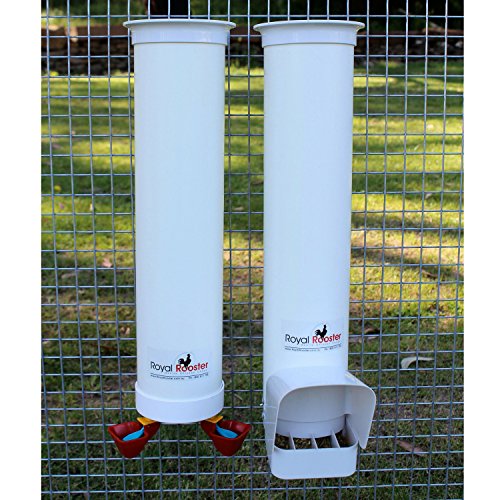 Royal Rooster Chicken Feeder and Waterer Set Includes 1 Gallon