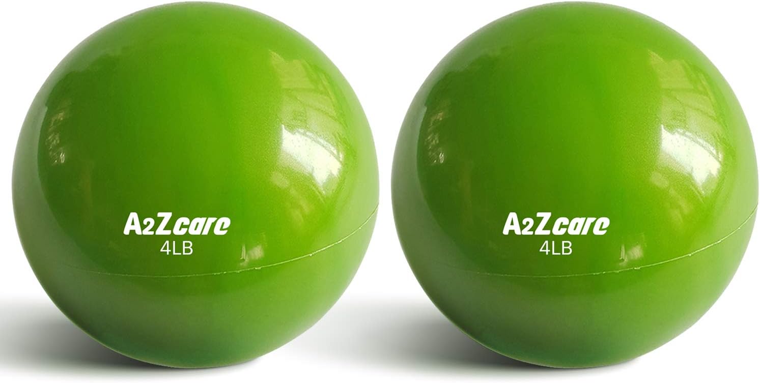A2ZCARE Toning Ball - Soft Weighted Mini Ball/Medicine Ball (Orange (5lbs)) : Sports & Outdoors