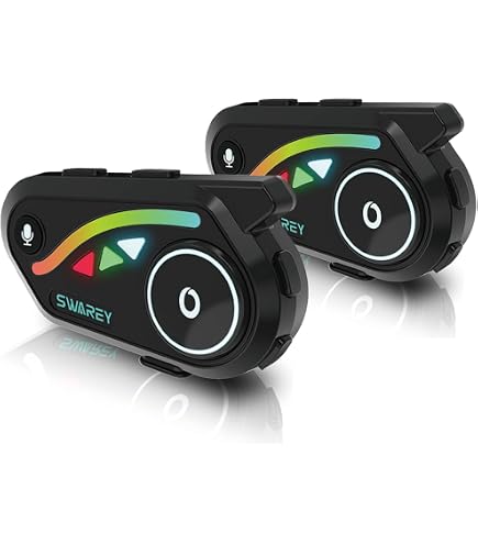 Intercomunicador Bluetooth Para Cascos De Moto QSPORTPEAK M2 (2 Piezas) - Hasta 6 Jinetes, 1000m De Alcance, IP67