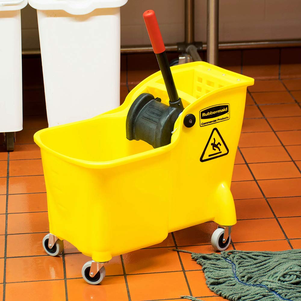 Rubbermaid Commercial 31 Qt. All-in-one Tandem Mopping Bucket: Industrial & Scientific
