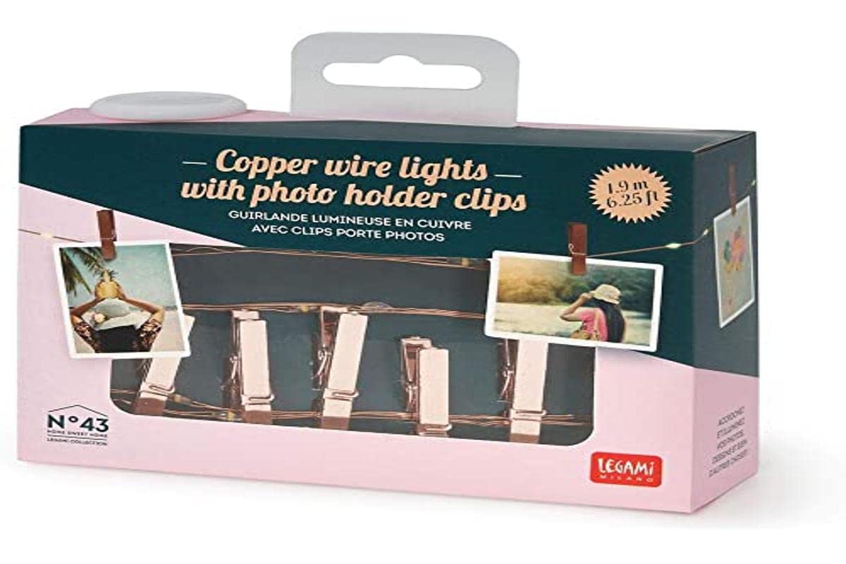 Legami Milano Wire of Copper Lights with Photo Frame, Multicolor, One Size
