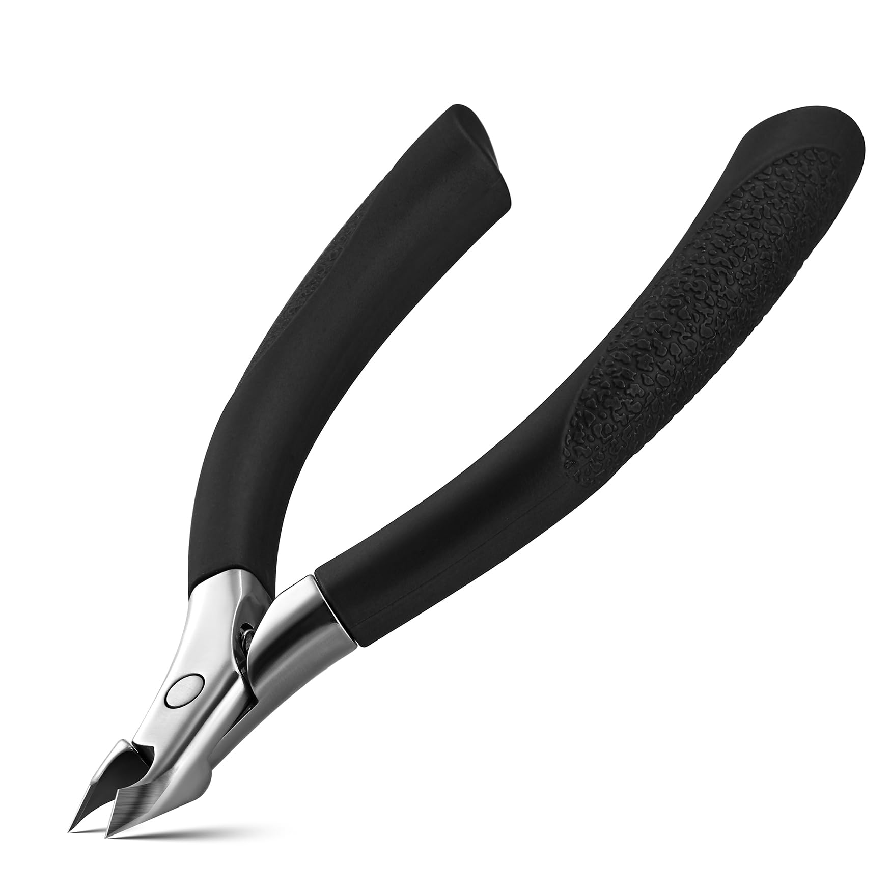 FVION Cuticle Trimmer – Professional Nippers, Rubber Coated Handle Manicure Tools – Stainless Steel Cuticle Cutter for Nails (5mm), Black — image 1
