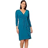 Adrianna Papell Women's Jersey Draped Short Dress