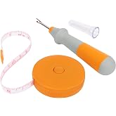 Fiskars Seam Ripper &amp; 5' Measuring Tape Set for Sewing and Quilting | Ergonomic Seam Ripper Quickly and Safely Removes Stitches, Measuring Tape Auto-Retracts for Added Convenience