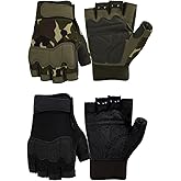 FIORETTO Fingerless Gloves for Airsoft Shooting Half Finger Hunting Hiking Cycling Driving Motorcycle Climbing Work Gloves M210603