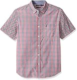 Nautica Men's Short Sleeve Classic Fit Multi Color Plaid Button Down Shirt