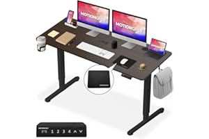 MotionGrey - 55 x 24Inch Electric Motor Height Adjustable Standing Desk, Ergonomic Stand Up Desk, Adjustable Computer Sit Sta