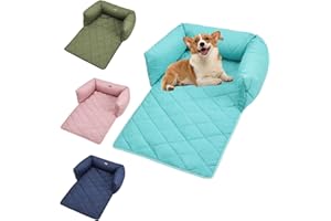 Acesolid Pet Sofa Bed for Dogs and Cats, Non-Slip Mat, Comfortable Pet Cushion for Small & Medium Dogs, Furniture Protector for Sofa, Cat/Dog Couch Cover Mat (Aqua)