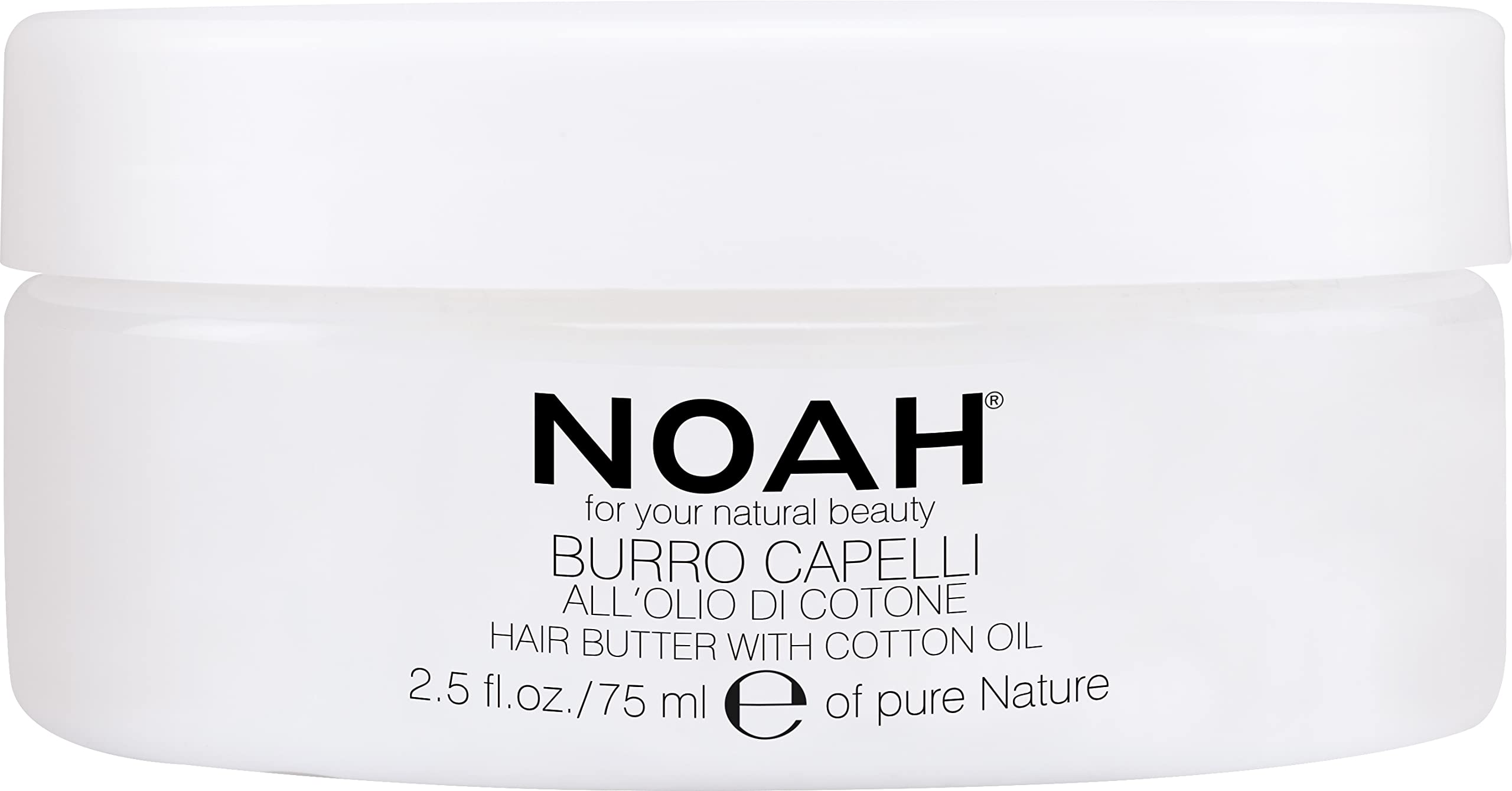Noah Natural 5.11 Hair Butter with Cotton Oil for Very Dry, Treated and Damaged Hair, Nourishing, Vegan, Cruelty-Free, Plant-Based Formula, 75ml