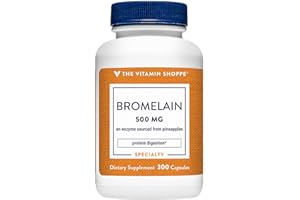 The Vitamin Shoppe Bromelain 500MG 600 GDU, Supports Protein Digestion Absorption, Enzyme Sourced from Pineapples (300 Capsules)