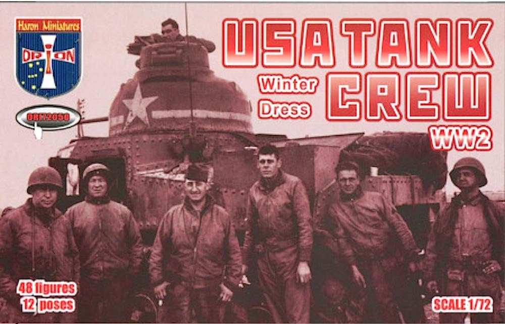 USA Tank Combat Soldiers & Crew in Winter Uniforms 1/72 Scale Plastic Toy Soldiers - by Orion