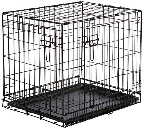 2 AmazonBasics+Double+Door+Folding+Metal+Crate