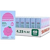SunCup 100% Juice Boxes for Kids – Very Berry (40 Pack), 4.23 oz | No Added Sugar, No Dyes, No Preservatives | Trusted in Schools Across 49 States | Bulk Pack with Straw
