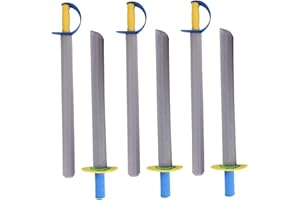6Pcs Foam Sword for Kids 21" EVA Foam Knives Toy Sword 2 Styles Safe Soft for Boys Girls, Randomly Colored Handle