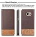 WenBelle for Galaxy S7 Edge Case, Stand Feature,Double Layer Shock Absorbing Premium Soft PU Color Matching Leather Wallet Cover Flip Cases for Samsung Galaxy S7 Edge 5.5 inch(Brown)
