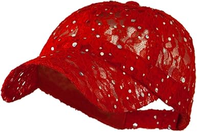 Red sequin baseball cap Clearance