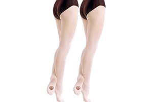 Daydance Toddler Girls Women Soft Ballet Convertible Tights for Dance, Gymnastics, Under Dress, 60D, 2-15 Years, Women Size
