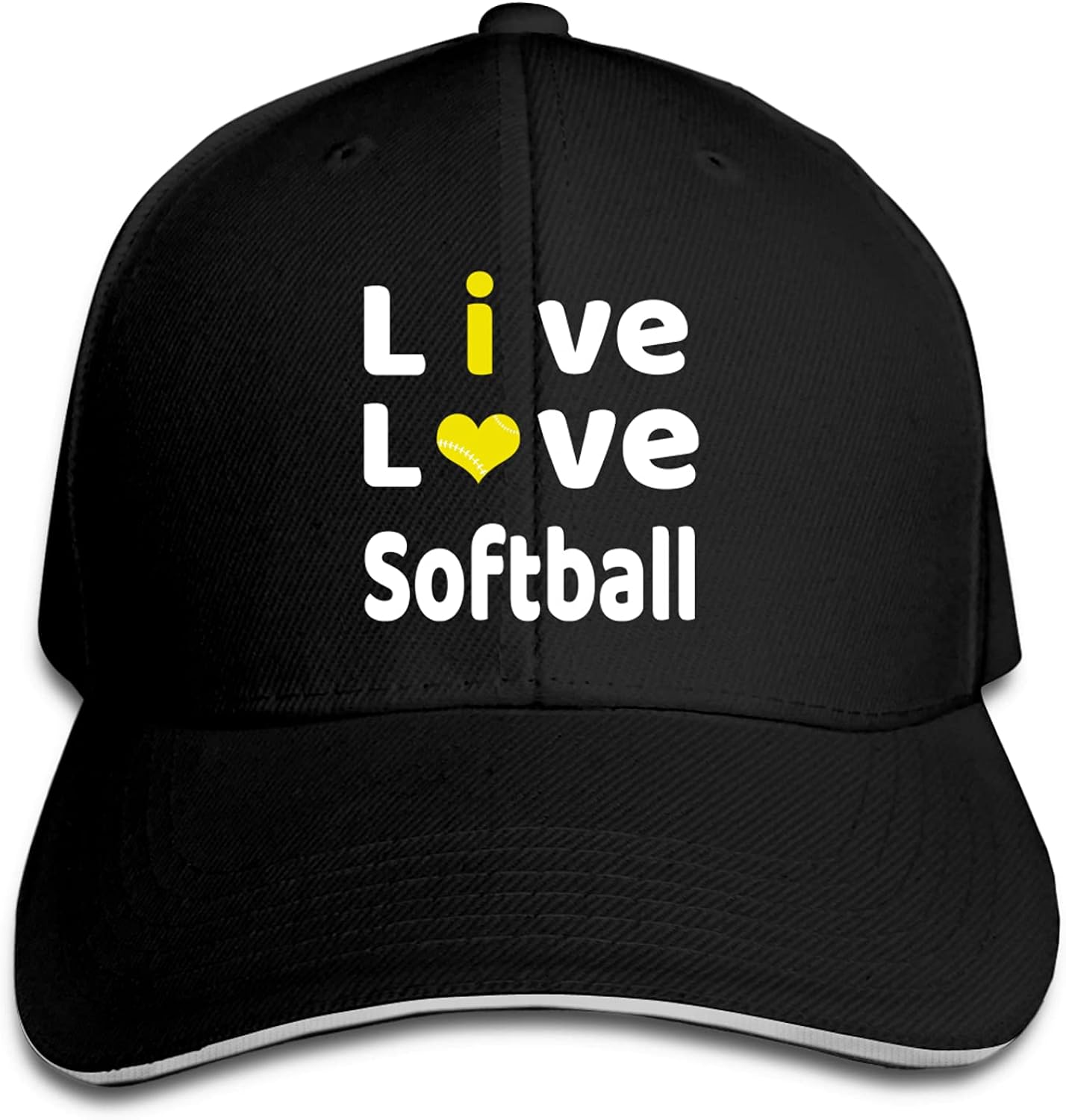 Live Love Softball Adjustable Baseball Caps Casquette Hats Sun Hat