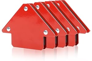 jiashiguang 25LBS Welding Magnets Pack of 4 Welding Magnetic Holder Heavy Duty Magnetic Tools and Accessories for 45, 90, and 135 Degree Angles Super Strong Welding Magnets and Clamps