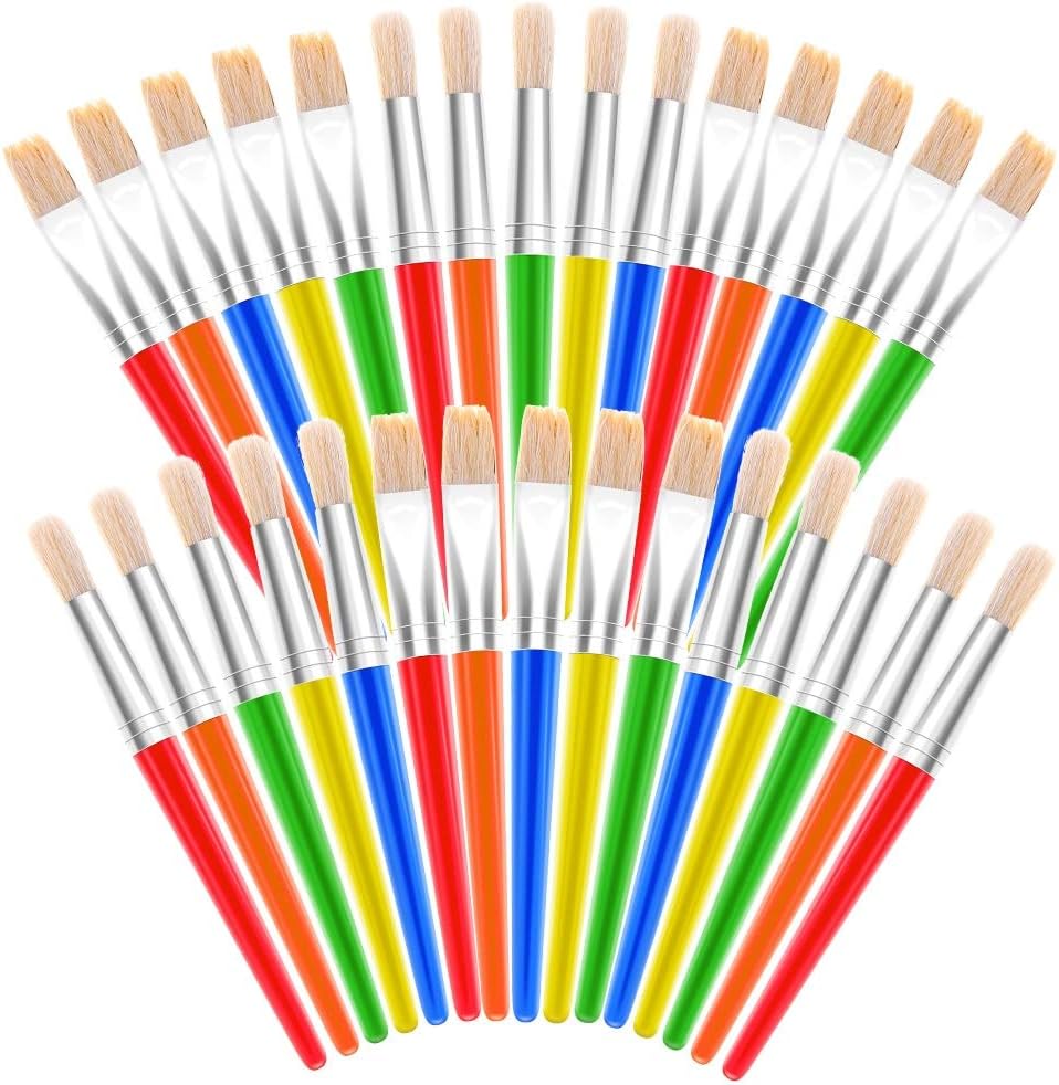 anezus Paint Brushes, 30 Kids Paint Brushes Bulk Children