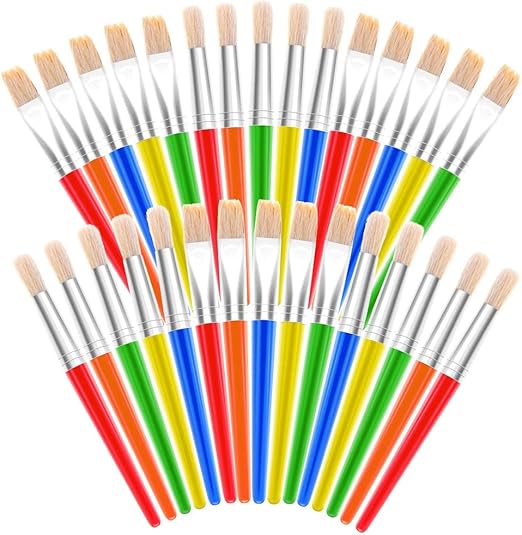 anezus Paint Brushes, 30 Kids Paint Brushes Bulk Children