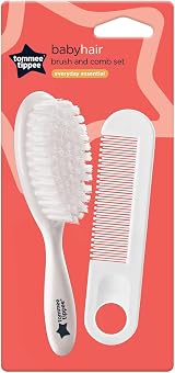 Tommee Tippee Essential Basics Baby Brush and Comb Set White 2 Count view 2
