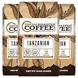 Tanzanian Peaberry Ground Coffee, Fresh Roasted Coffee LLC., 3 Ground 12 oz Bags