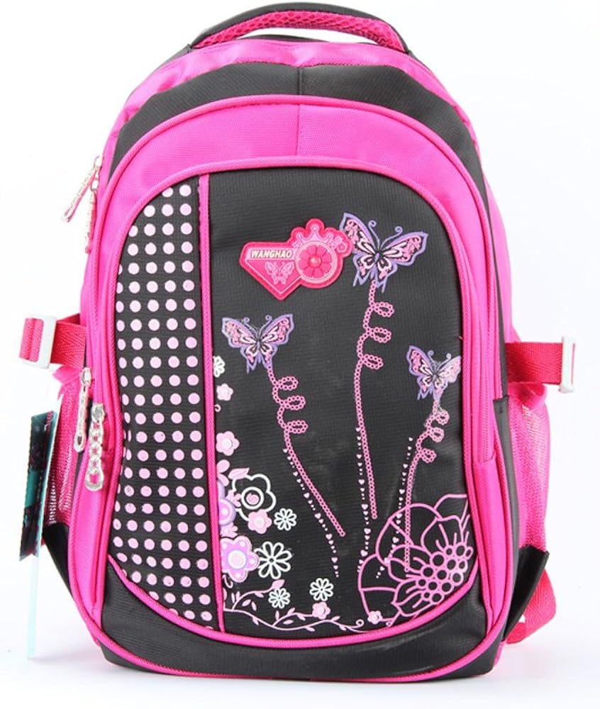 2016 Flower Pattern Soft Pretty Backpack Hotsell For Child Bag (Black