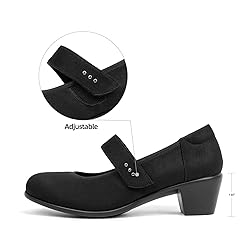 VJH confort Women's Mary Jane Pumps Low Block