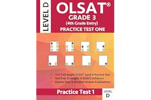 OLSAT Grade 3 (4th Grade Entry) Level D: Practice Test One Gifted and Talented Prep Grade 2 for Otis Lennon School Ability Test