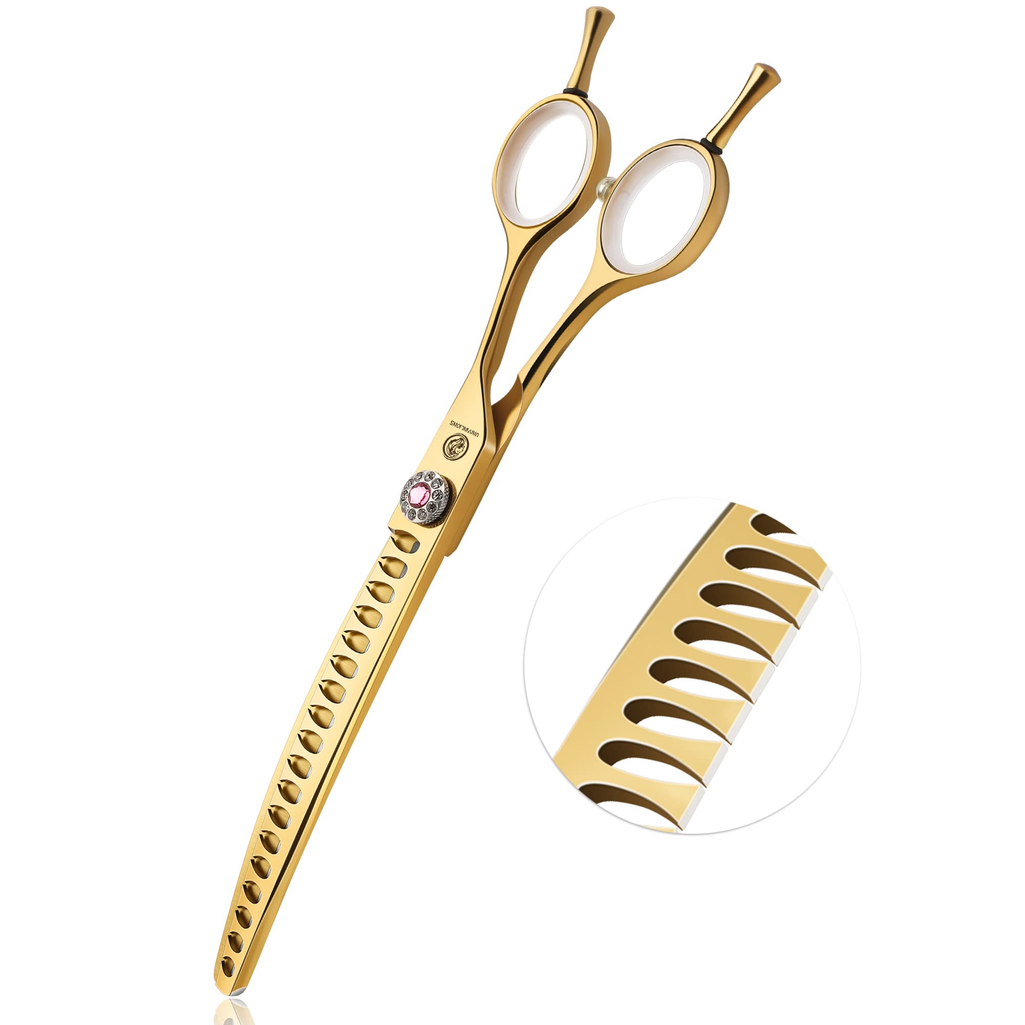 7" Downward Curved Dog Grooming Scissors for