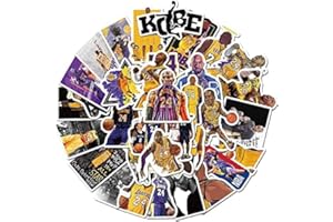 Ziyziiy Basketball Star Stickers Kobe Sticker Small Decals |50 Pcs| for Hydro Flasks Laptop Phone Case Computer Water Bottle, 202404280001
