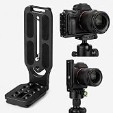 Aylthyo DSLR Camera L-Bracket, Vertical &amp; Horizontal Switching Quick Release Plate, Compatible with Canon Nikon Sony DJI Osmo Ronin Zhiyun Stabilizer, Tripod &amp; Monopod