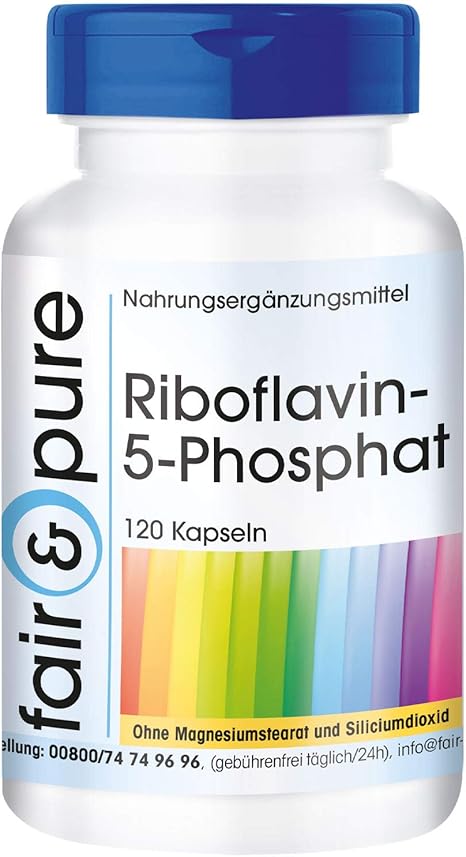 Riboflavin-5-Phosphat - vegan - 120 Kapseln - aktives Vitamin B2 ...