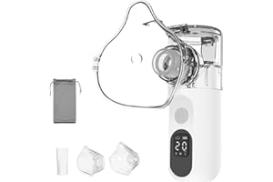 Medical Grade Nebulizer for Adults and Kids. Portable & Rechargeable Nebulizer for Travel and Home Use. Smart Digital Display