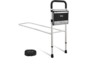 PidmFoy Bed Rails for Elderly Adults Safety, Height Adjustable Bed Cane, Bed Assist Rails for Seniors with Support Feet, Bedrails for Elderly Adults Grab Bar Handrails for Most Genre