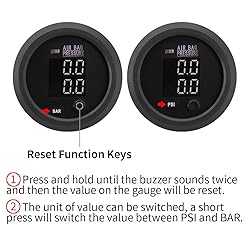 CNRAQR Dual Digital Display Air Pressure Gauge
